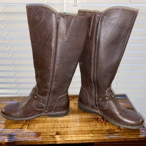 b.o.c. Oliver Wide Calf Riding Leather Boots